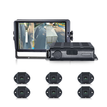 6路1080P高清防水360環(huán)視全景影像系統(tǒng)